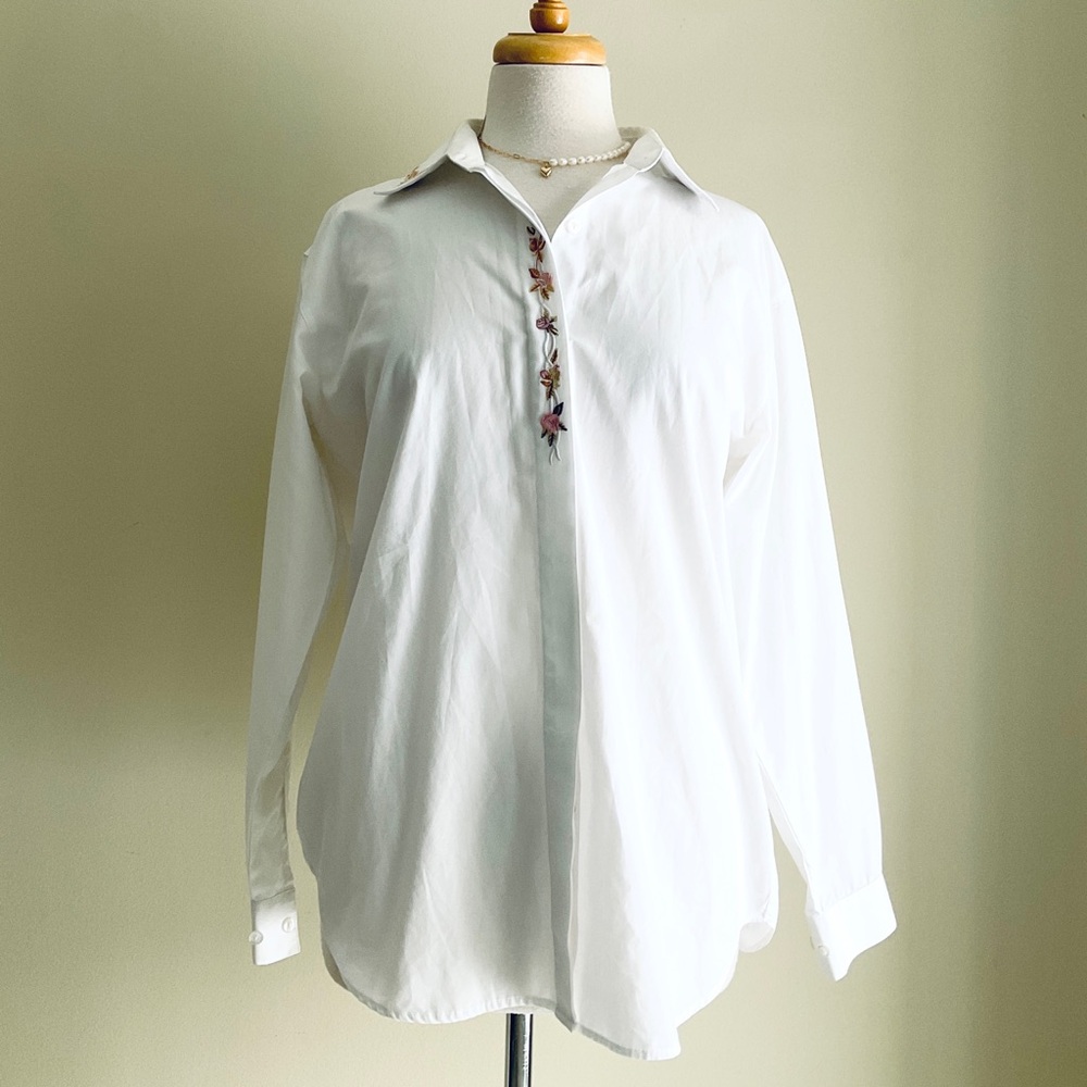 Hand Embroidered Button-Down Shirt